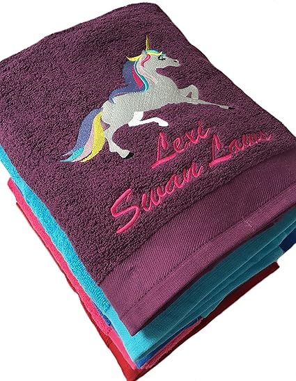 Toallas para niñas bordadas | Toallas de baño y de playa de calidad