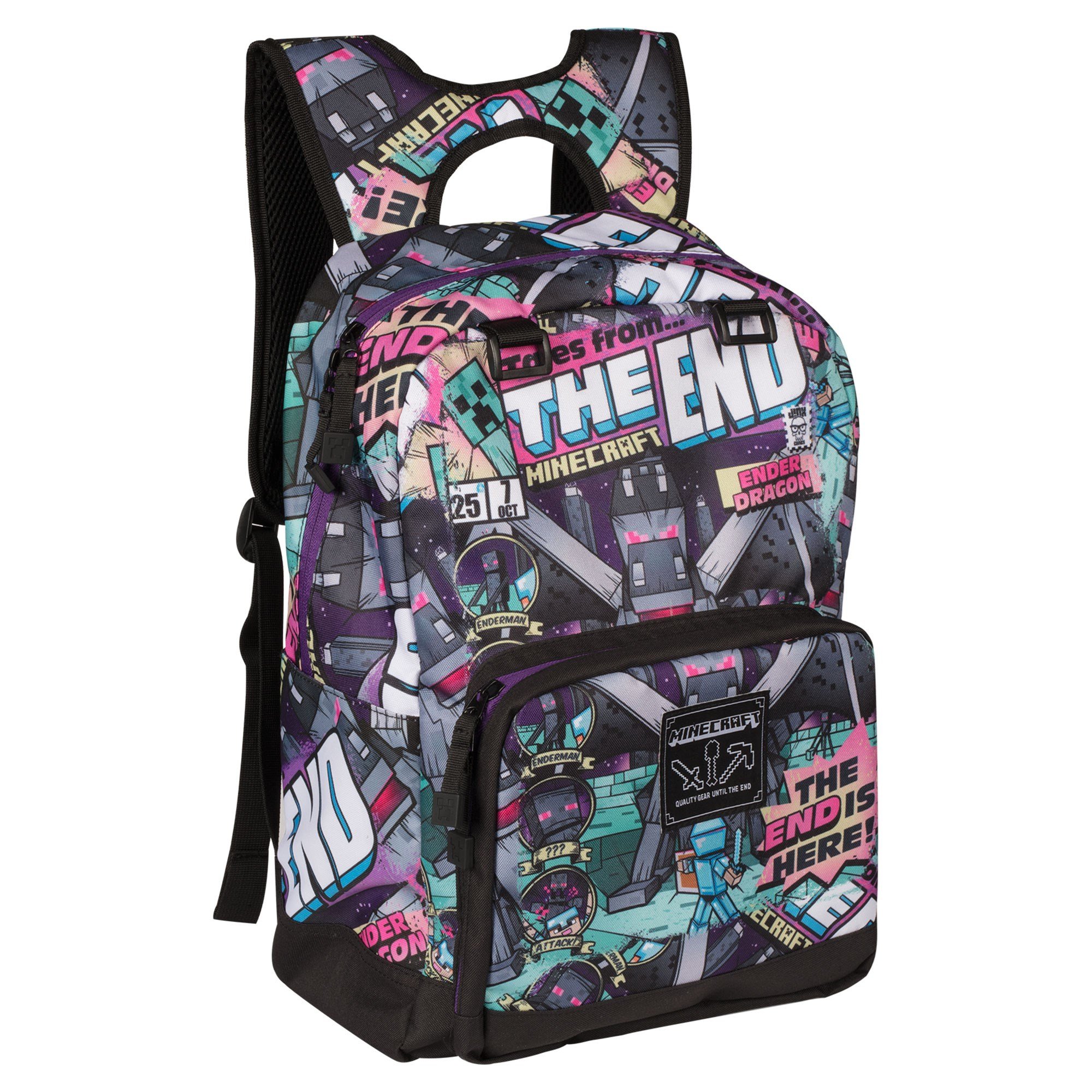 JINX Minecraft Tales from The End Kids Backpack (Multi-Color, 17\
