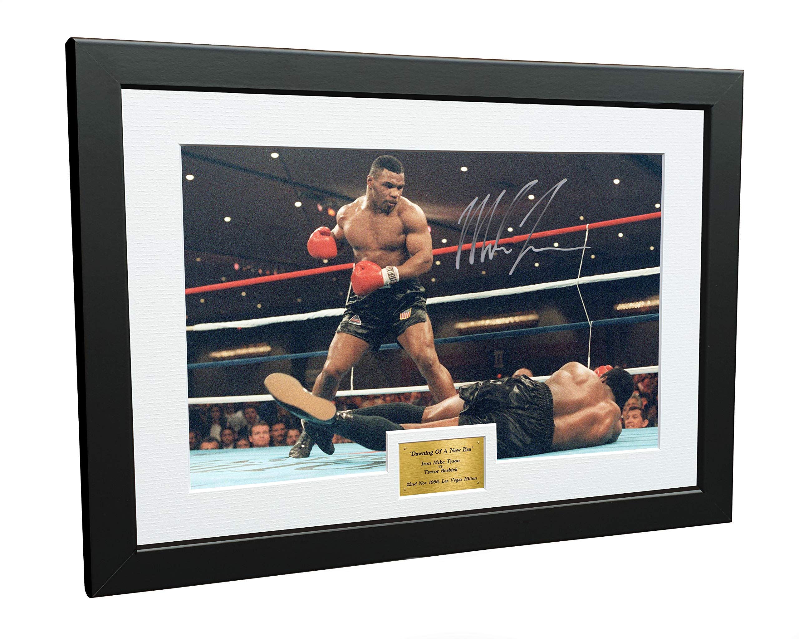 Kitbags & Lockers Mike Tyson vs Trevor Berbick 'DAWNING OF A NEW ERA' 12x8 A4 Autographed Signed Photo Photograph Picture Frame Boxing Gift 1