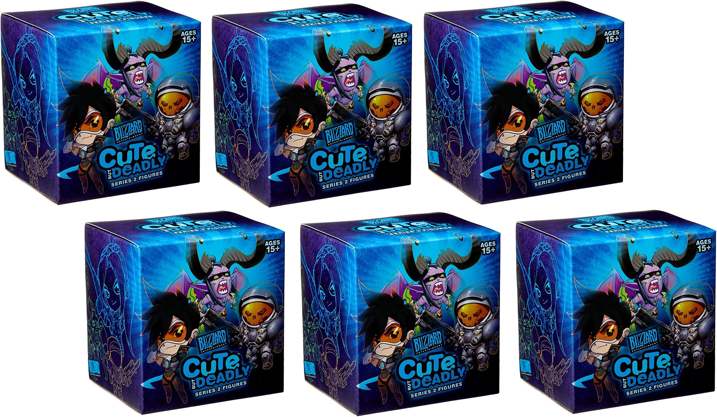Cute But Deadly Series 2 Vinyl Figure Blind Box lot of 6 Contains: 6 Random figures from Overwatch , Diablo , World Of Warcraft or Starcraft