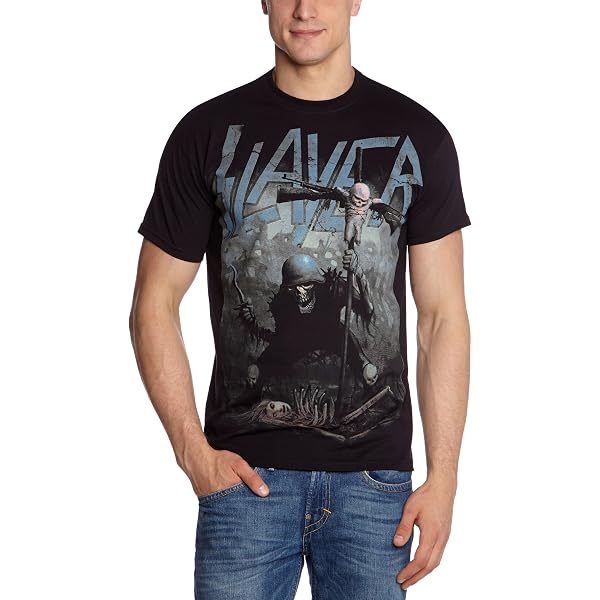 Slayer 'Soldier Cross' Men's T-Shirt - Black, Medium, Official Band Merch Metal Tee - View #7