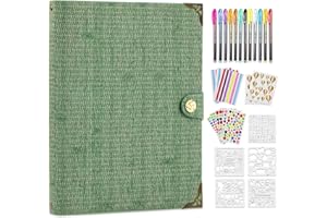 SEEHAN Leather Scrap Book Photo Album Journal Scrapbook, 8.5x11 inch Christmas Scrapbook Photo Memory Book for Couples Anniversary Valentines