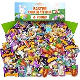 Bulk Easter Chocolate Candy Mix - 4 Pound Assorted Individually Wrapped Chocolate Candies Variety Pack For Easter Parties, Egg Hunts, Basket Fillers Gifts &amp; Treats - Approx 220 Pieces