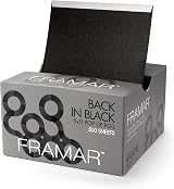 FRAMAR Black Embossed Pop Up Hair Foil 500 Pk for Hair Highlighting