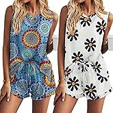 Ekouaer Women Lightweight Summer Pajama Soft Pj Set Sleepwear Tank Top Shorts with Pocket Loungewear Set S-XXL
