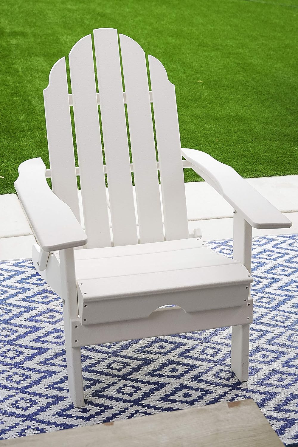 trex outdoor furniture cape cod adirondack chair on Amazon Com Xbrand Oe3830wt Foldable Weather Resistant Lawn And Garden Outdoor Adirondack Chair White Garden Outdoor