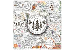 HYTTROLLY 50Pcs Christian Stickers - Inspirational Jesus Stickers - Waterproof, Fade-Resistant Bible Verse Stickers - Kraft Bag Packaging - Christian Stickers for Water Bottles, Journaling, Kids, Women …