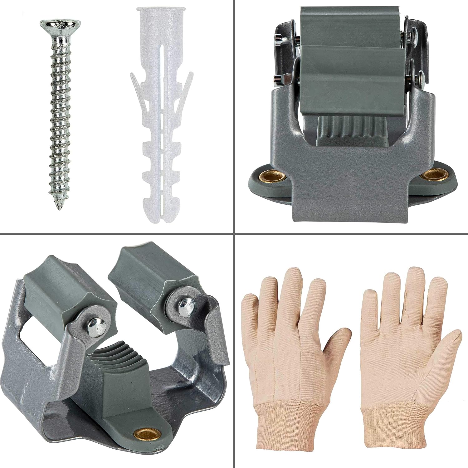 ONVAYA® 20x device holder | Klemmfix | broom holder | made of stable spring steel | incl. working gloves - Image 4