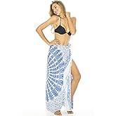 Back From Bali Womens Sarong Beach Swimsuit Bikini Cover up Wrap Peacock & Clip