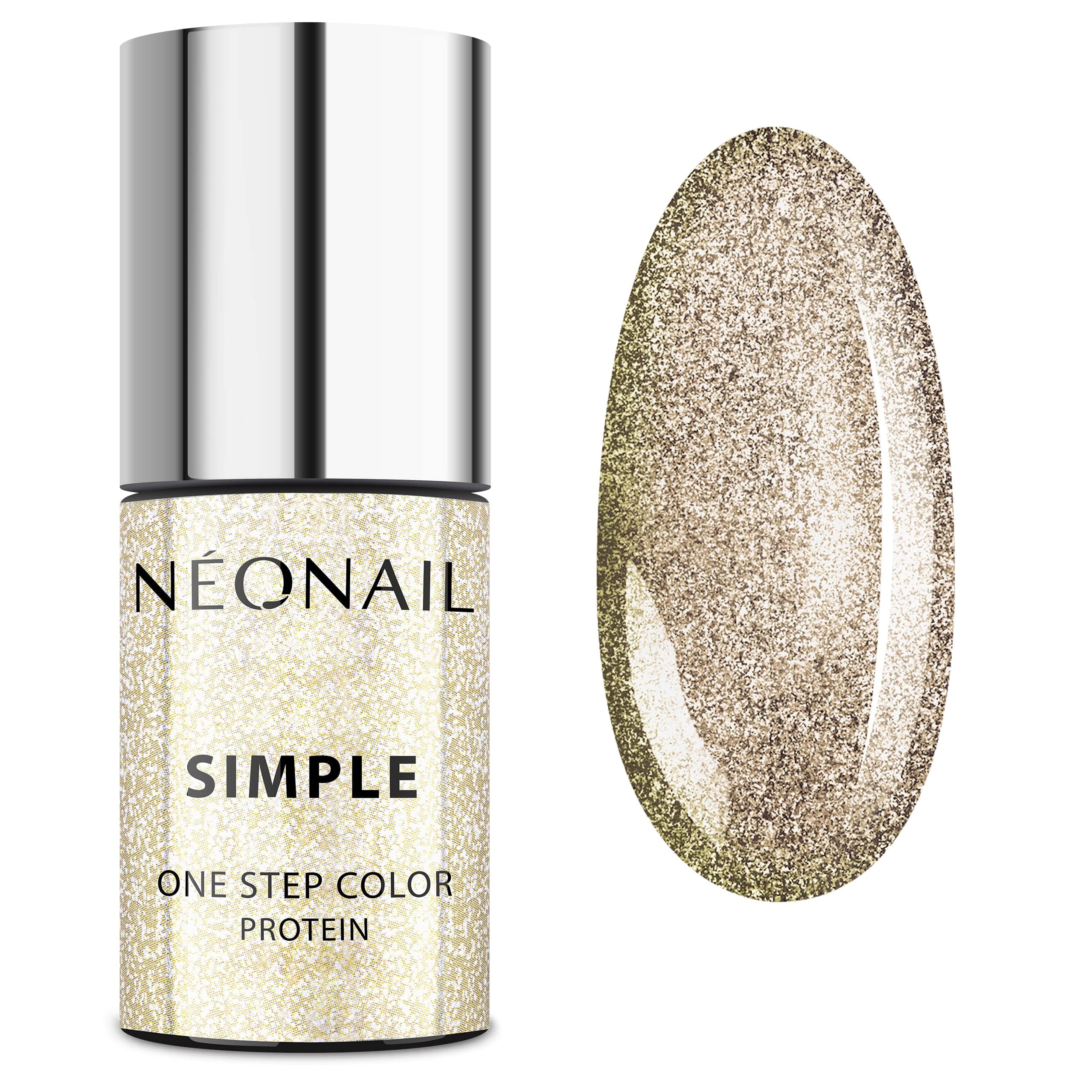 NÉONAIL Gold Xpress UV Nail Polish 3-in-1 Simple One Step Colour Protein Brilliant 8237-7, 7.2 ml