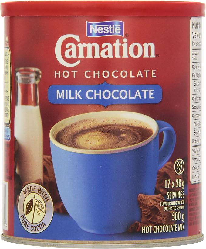 Carnation Hot Chocolate Milk, 500g Canister: Amazon.ca: Health
