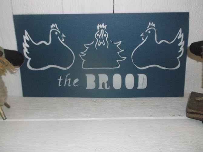 Amazoncom Vintage Look French The Brood 3 Hens Hen Chicken