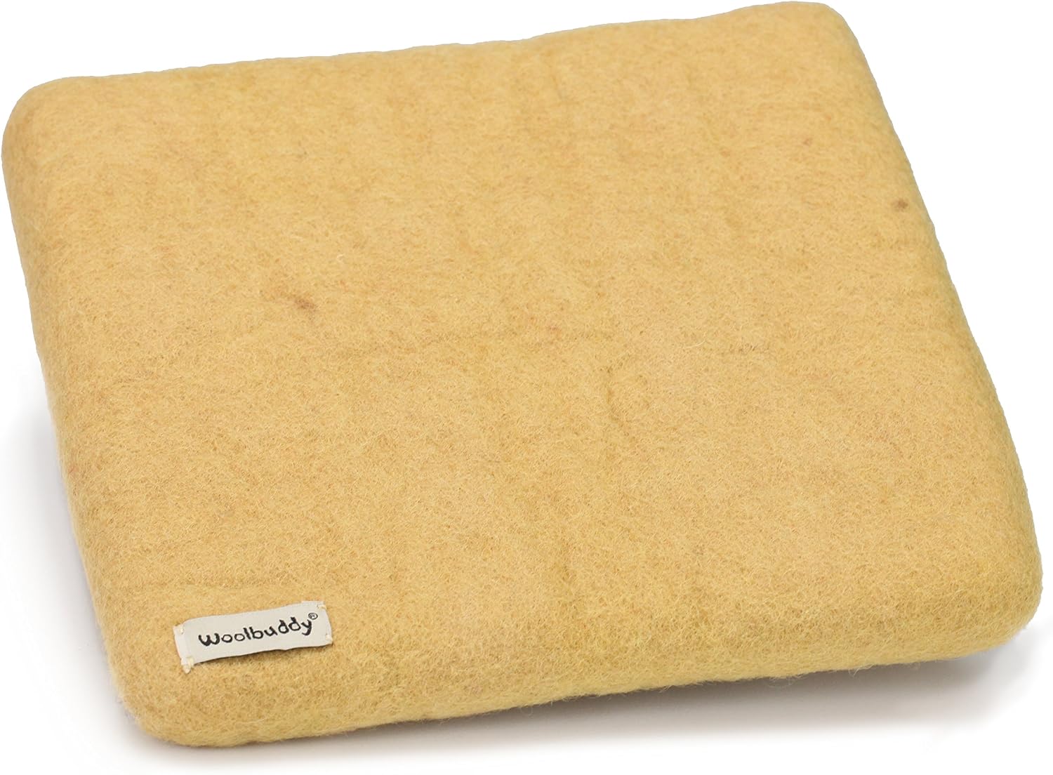 Woolbuddy Needle Felting Pad - Yellow Wool Mat 10x10x1.5 - Foam Alternative Base for 3D, Wet, & Dry Felting Crafts