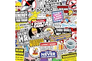 PURAESLA 225 PCS Funny Hard Hat Stickers for Men (Dirty) Adult Humor Waterproof Vinyl Welding Helmet, Tool Box, Electrician, Mechanic Construction - Sarcastic Gifts for Men No Repeat