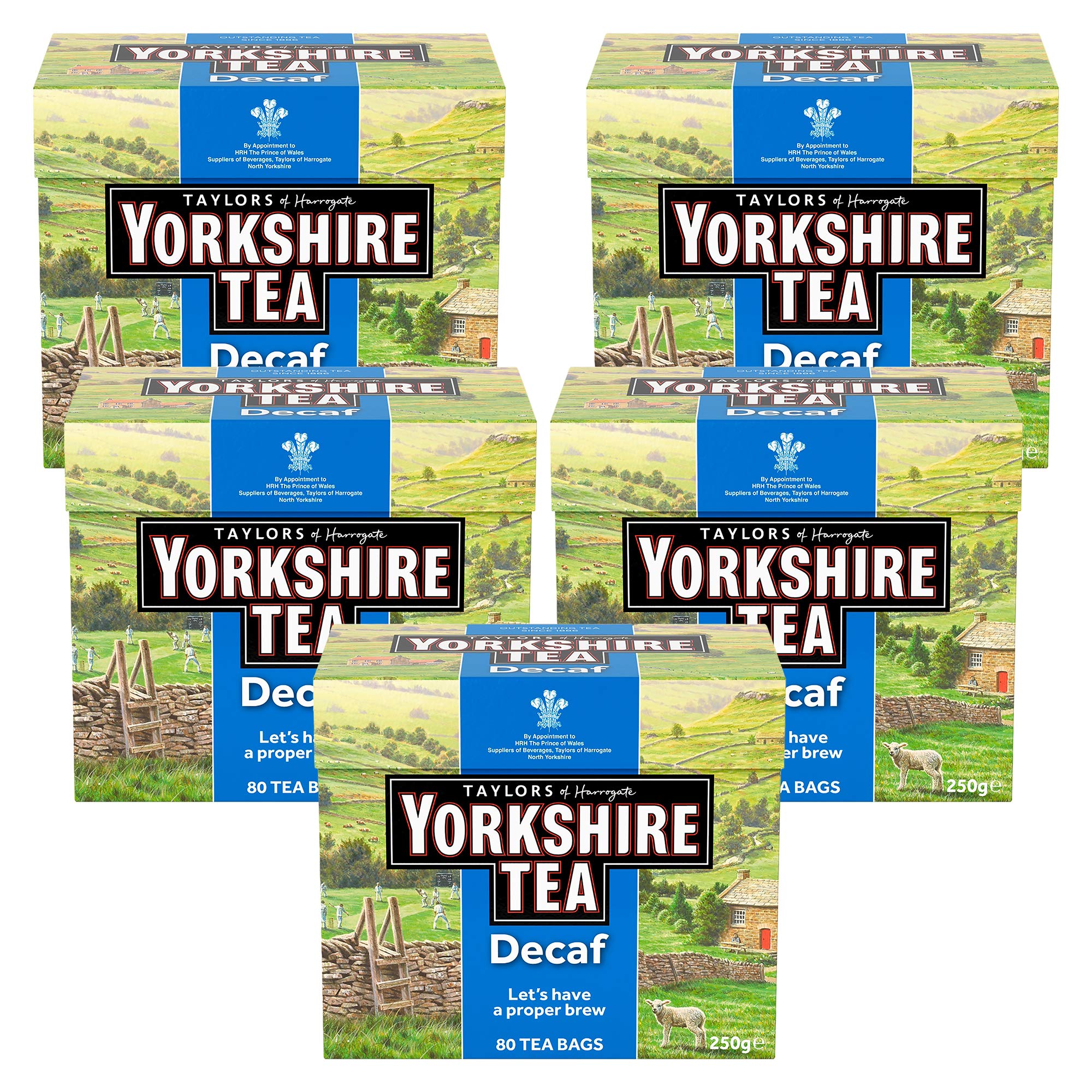 Yorkshire Tea Decaf, 80 Tea Bags (Pack of 5, total 400 teabags) Buy