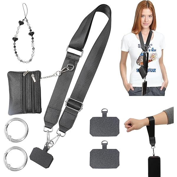 Amazon.com: Yuanchu Phone Strap with Zippered Pouch, Clip