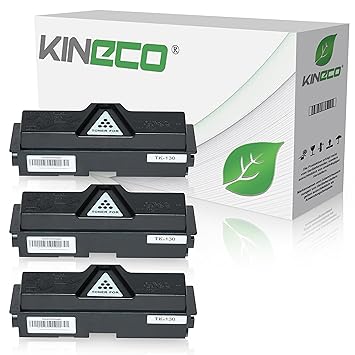 3 Toner kompatibel zu Kyocera TK-130 TK130 für Kyocera FS-1300, FS-1350, FS-1028MFP, FS-1128MFP, FS-1300DN, FS-1350DN - 1T02H
