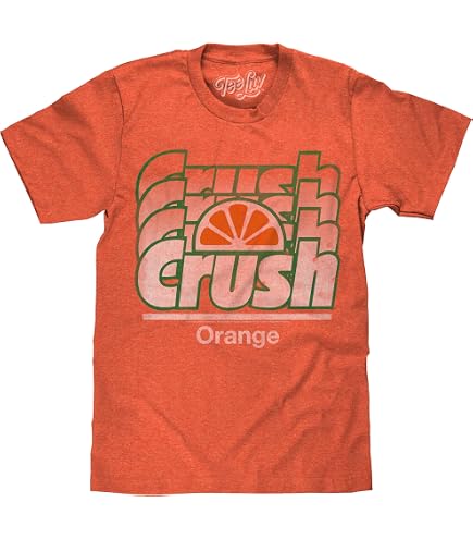 Amazon.com: Tee Luv Men's Faded Orange Crush Shirt - Retro Crush