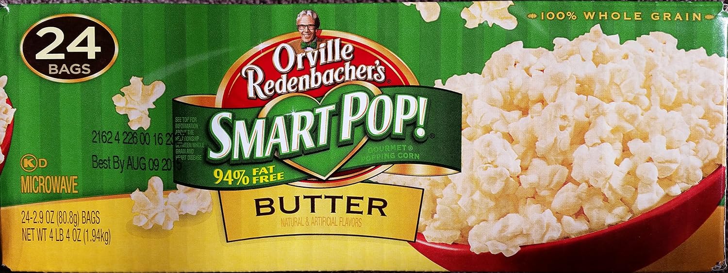 Smart Pop PopCorn, Classic bags, 80.8g bags, pack of 24