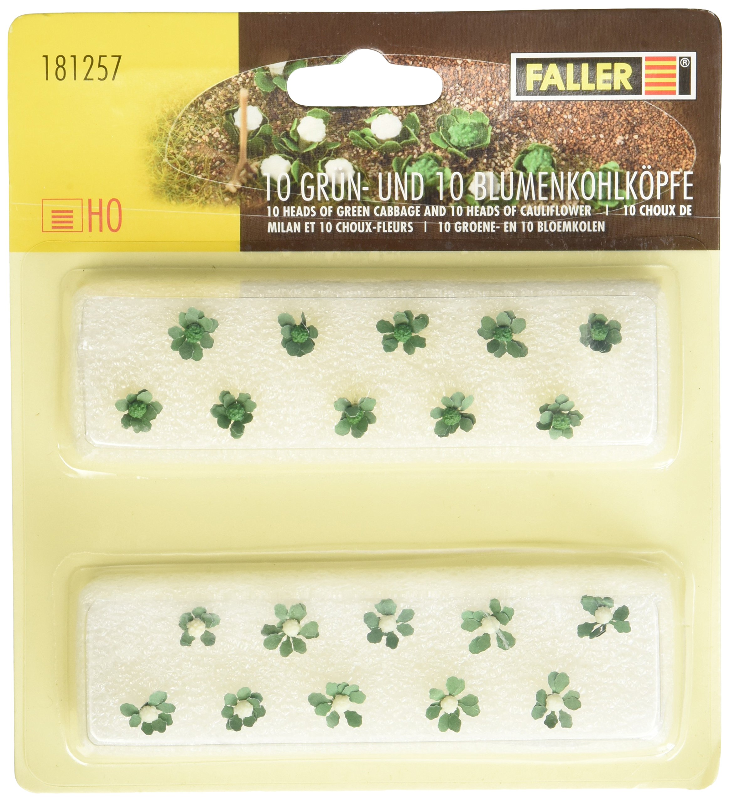 Faller 181257-10 Cauliflower Heads, Model Railway Accessory, Green