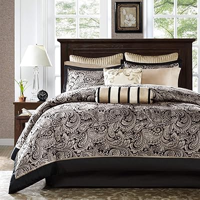 Madison Park Aubrey Full Size Bed Comforter Set – 12 Pieces