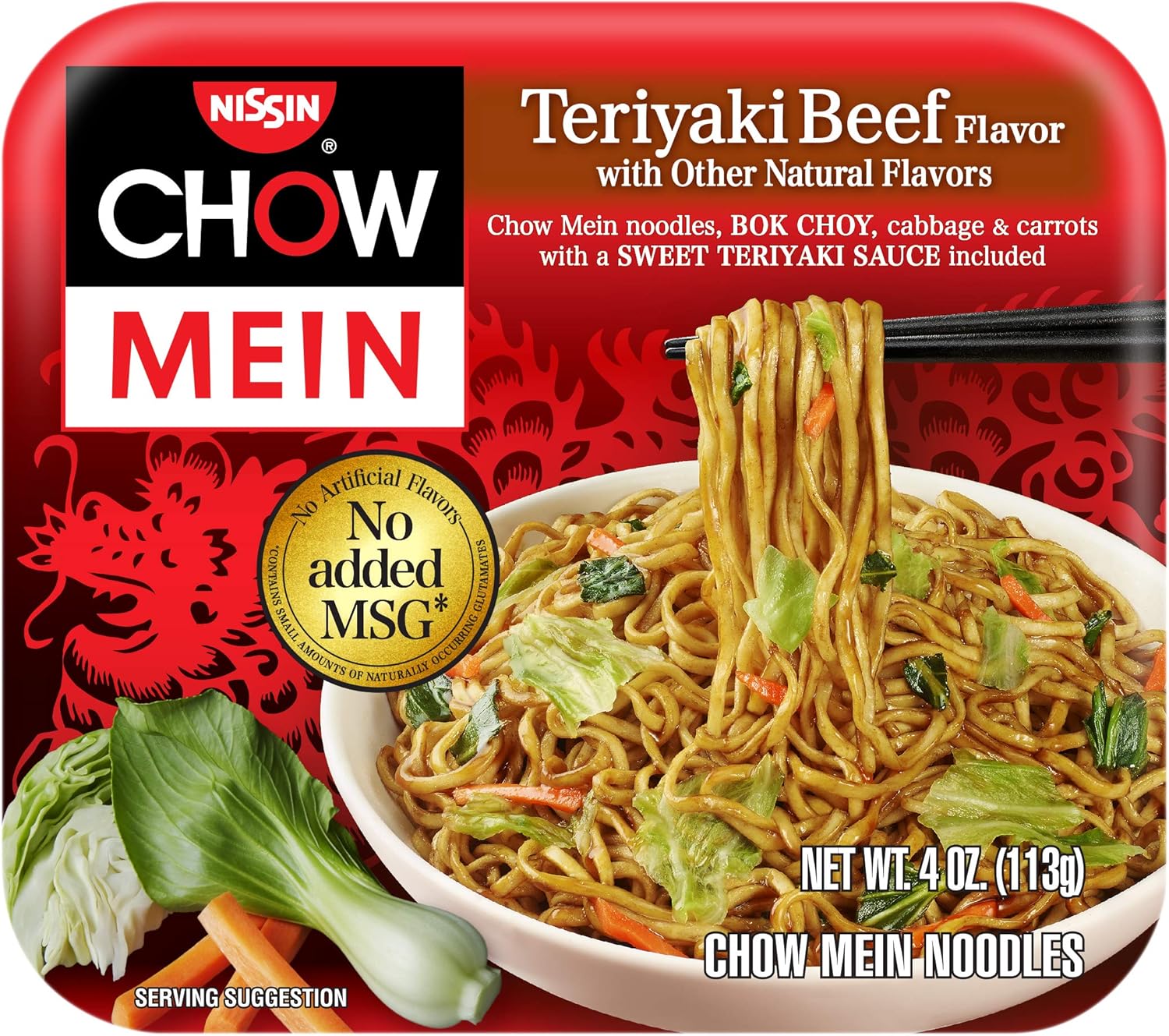 Nissin Chow Mein Premium Teriyaki Beef 4 0 Ounce Pack Of 12 Amazon Ca Grocery