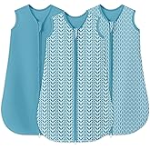 SWEET DOLPHIN 3 Pack Baby Sleep Sack - 100% Cotton 2-Way Zipper TOG 0.5 Infant Wearable Blanket, Newborn Essentials