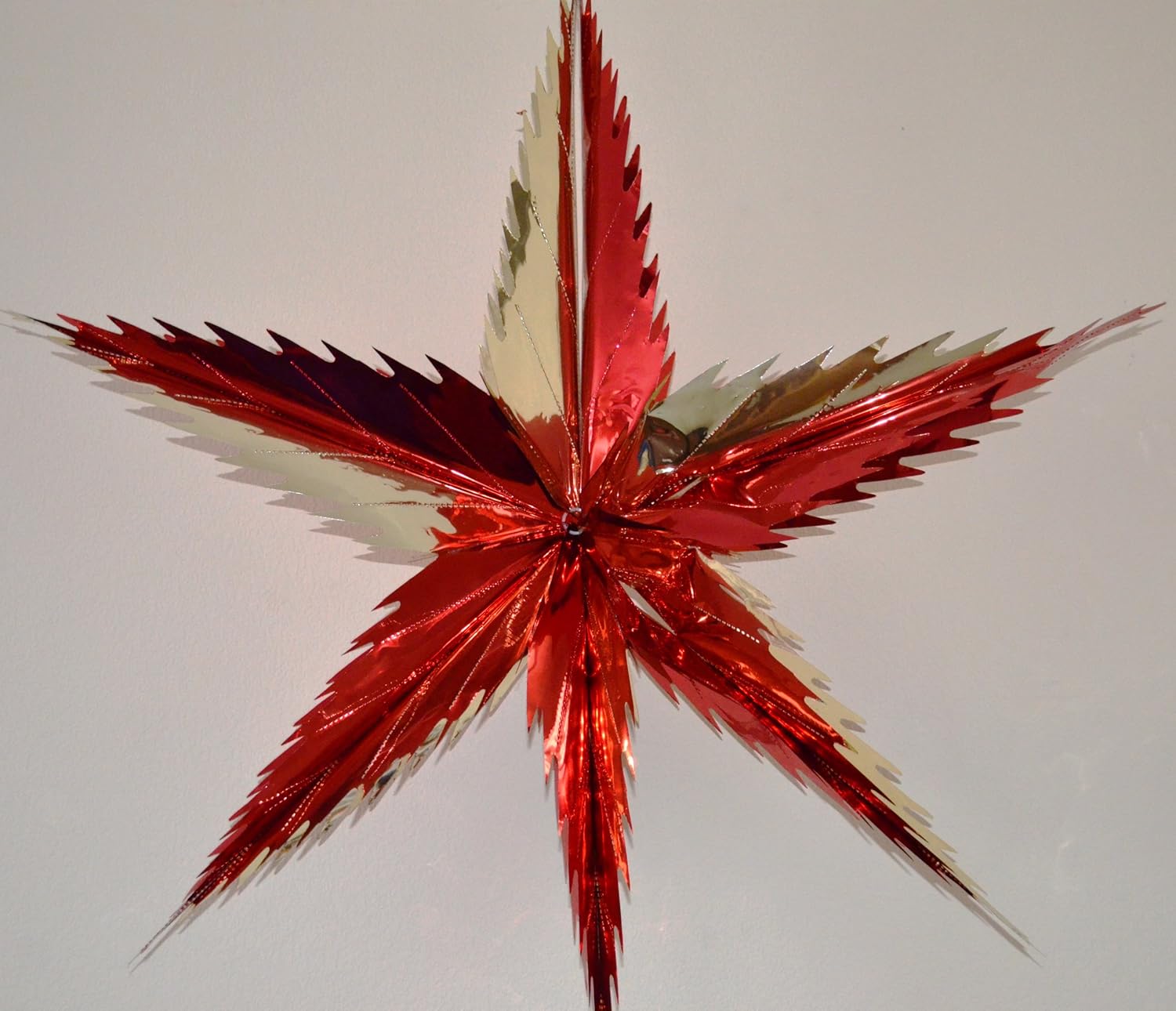 CHRISTMAS DECORATION, large Foil STAR (96cm diameter) 19" Radius