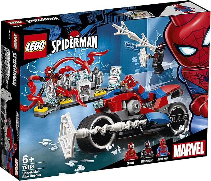 Amazon レゴ Lego スーパー ヒーローズ スパイダーマンのバイクレスキュー ブロック おもちゃ