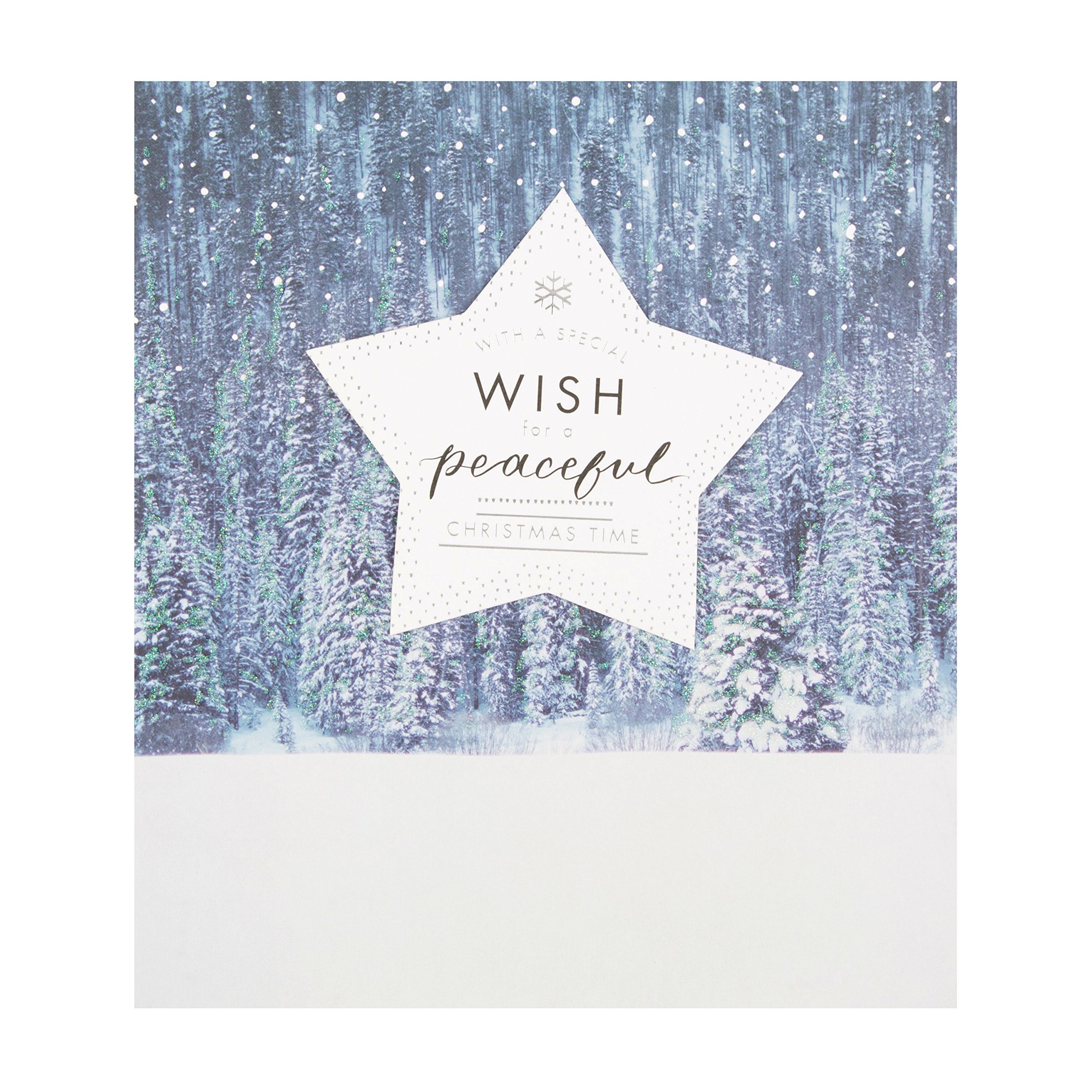 Hallmark Medium "Peaceful" Christmas Card