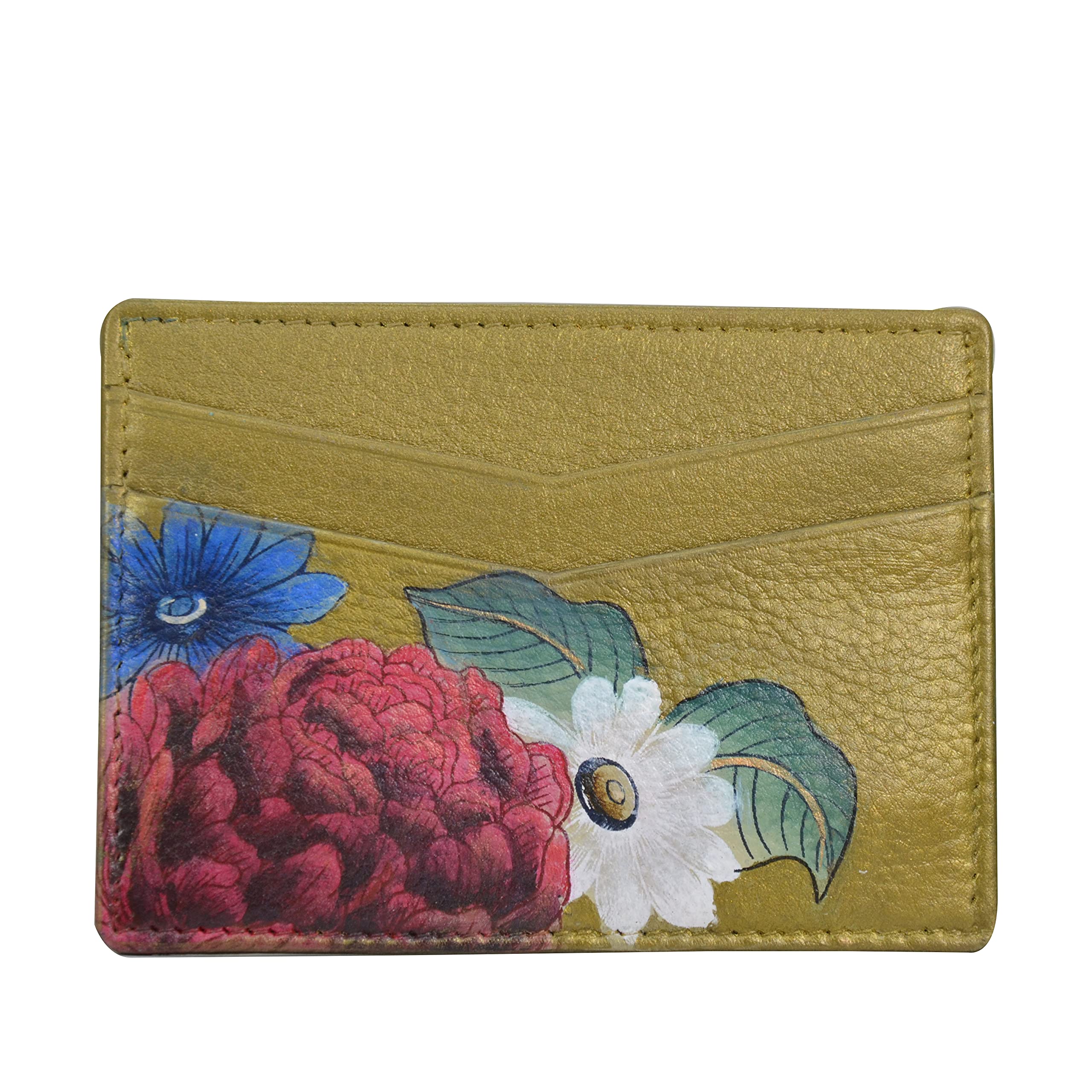 Anuschka Women’s Hand-Painted Genuine Leather Credit Card Case - Dreamy Floral