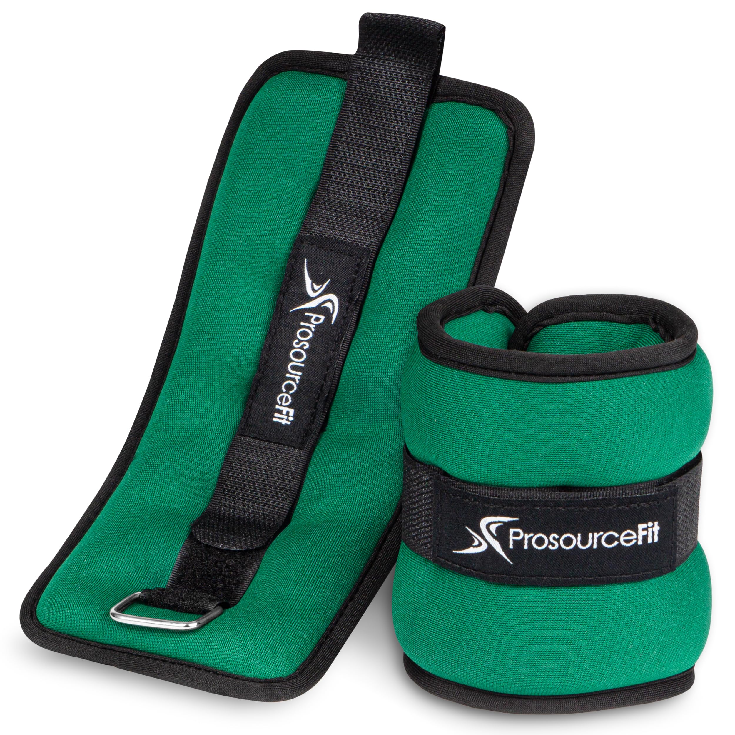 ProsourceFit Ankle, Wrist, Arm, and Leg Weights for Men and Women, Set of 1lb each, Green