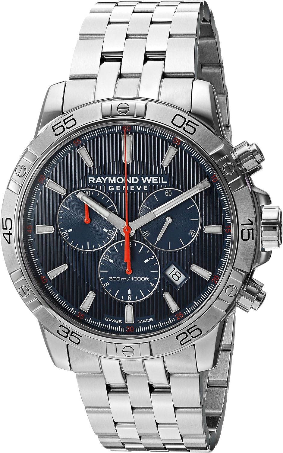Montre Chronographe Suisse Weil & Harburg Pour Homme - Acier Inox, Mouvement Rhonda, étanche 50m, Neuve