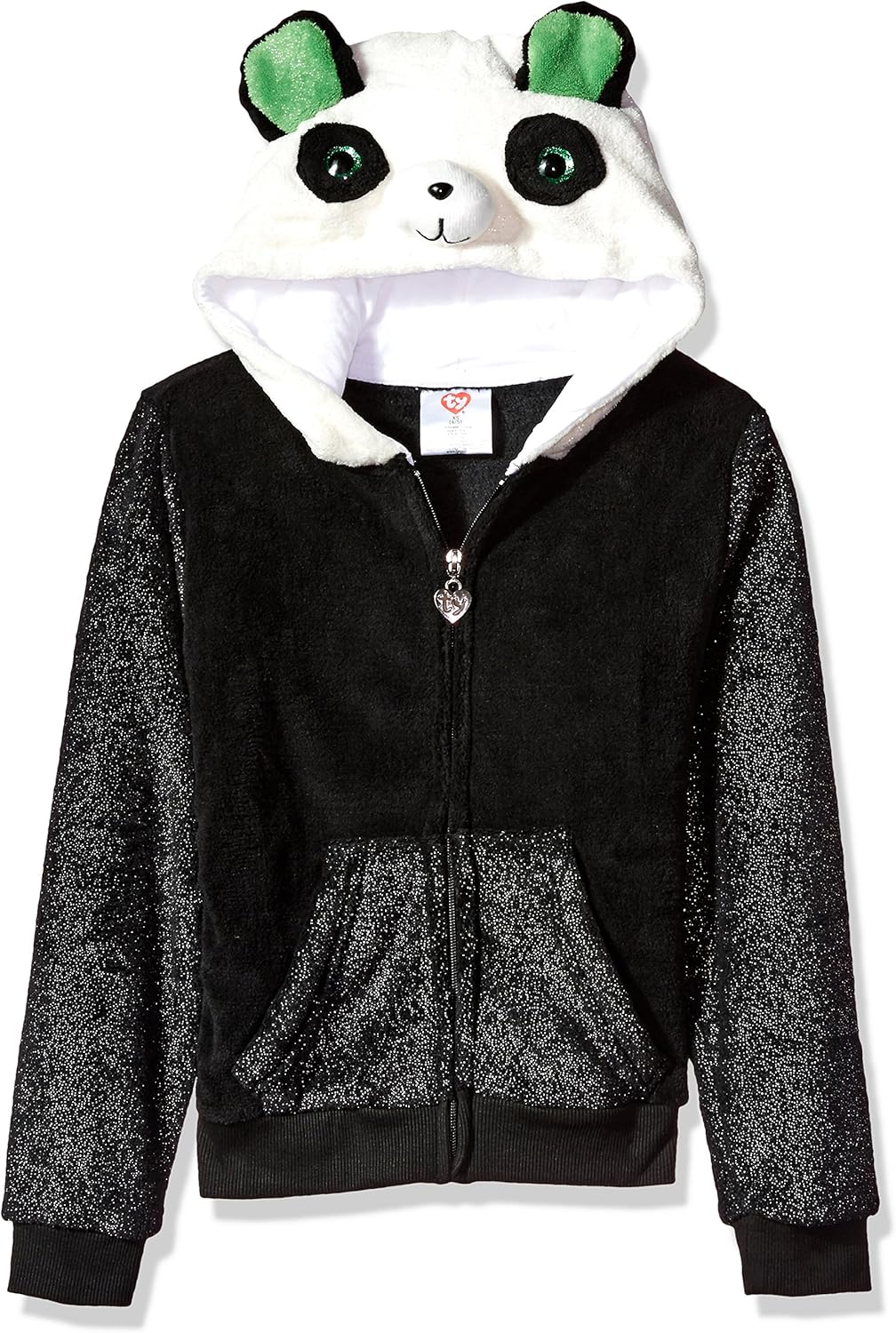 Ty Beanie Boos Girls' Beanie Boo Zip Up Hoodie Black Clothing