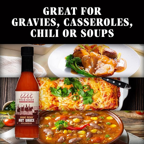 6666 FOUR SIXES BRONC PICKIN’ HOT SAUCE, 6 OUNCE
