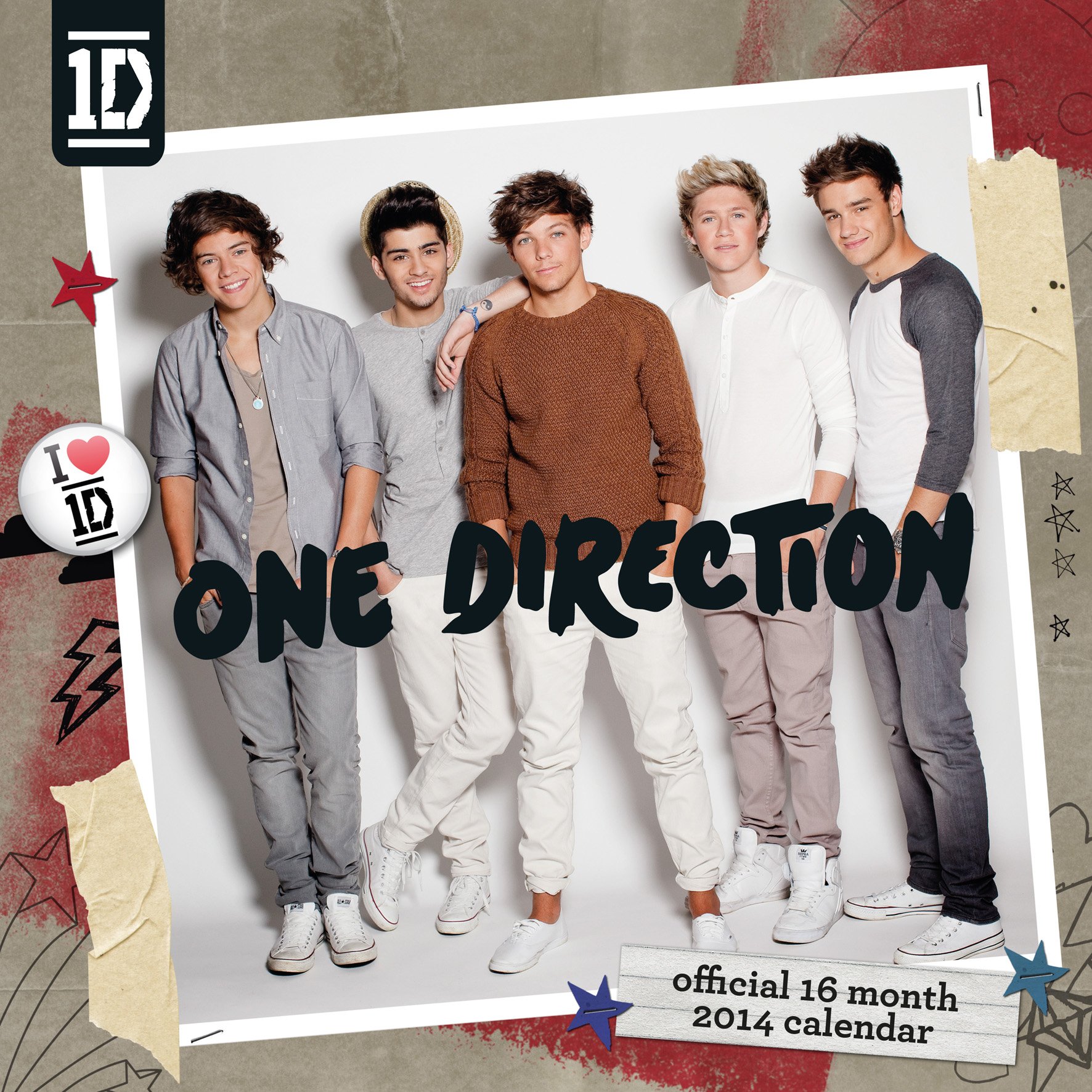 Official One Direction Square 14 Calendar 16 Month Amazon Com Books