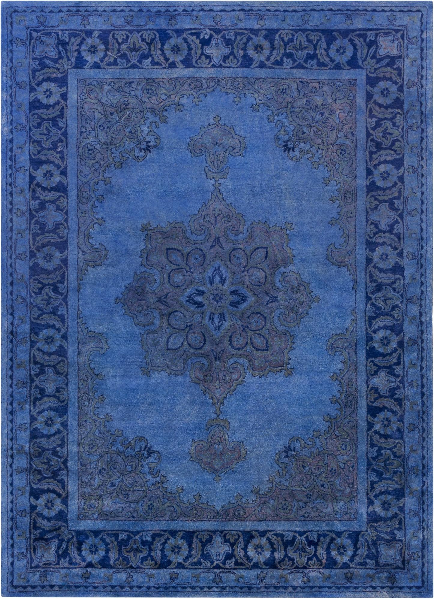 Art of Knot Peli Area Rug, 8' x 11', Medium Gray/Teal/Sea Foam/Dark Brown