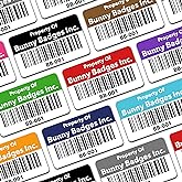 Custom Asset Tags - Asset Labels with Barcodes - 1.2&rdquo; x 0.7&rdquo; (100-5000 Labels)