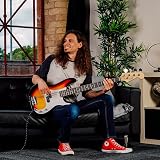 3rd Avenue Full Size 4/4 Electric Bass Guitar Beginner Pack Sunburst 15W Amp view 5