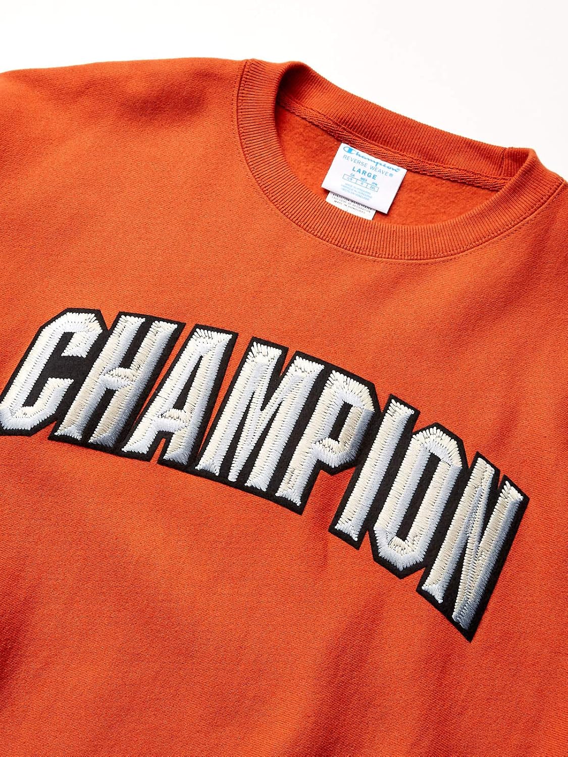 Champion LIFE Men's Reverse Weave Crew-Block Champion Arch: Clothing
