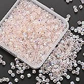 1000pcs 4 mm Bicone Crystal Beads Faceted Crystal Glass Beads Bulk for Jewelry Making DIY Necklace Bracelet Earring (Aqua Pink AB Color)