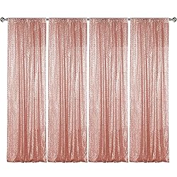 Sugargirl Rose Gold Sequin Backdrop Curtain 4