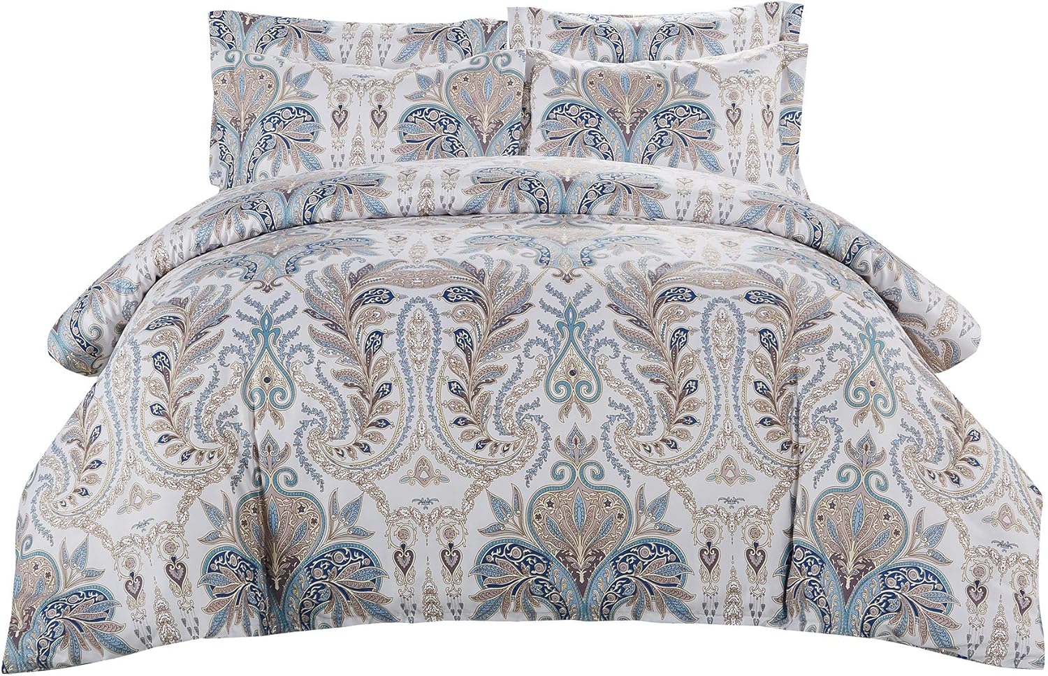 Paisley Pattern Duvet Cover Set Queen Blue Amazon.ca Home & Kitchen