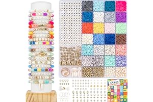 Deinduser Bracelet Making kit, 6000 pcs Clay Beads Bracelet Making Kit, Beads for Bracelets, Beads for Jewelry Making, Friendship Bracelet Making Kit