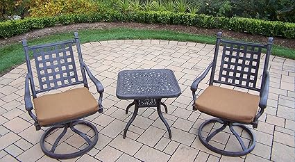 Amazon.com : Oakland Living 80 Piece Belmont Aluminum Swivel Rocker ...