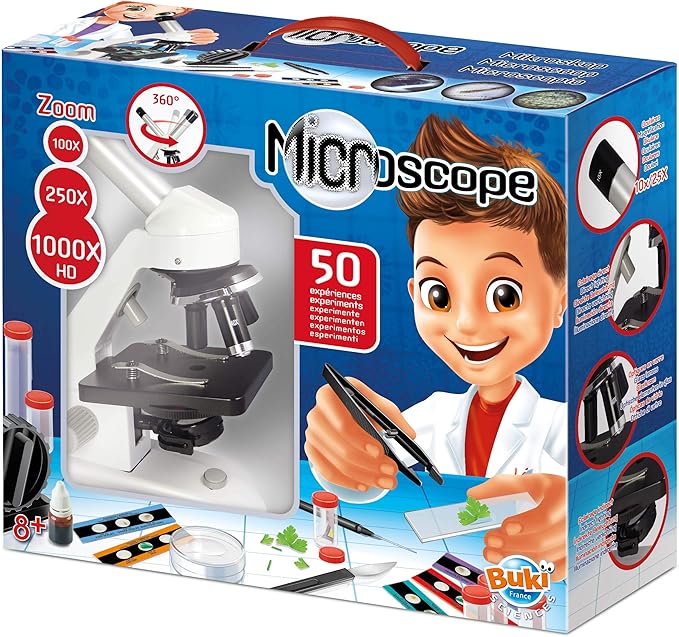 Buki France-50 Experimentos Microscopio, Multicolor (MR600): Amazon.es: Juguetes y juegos