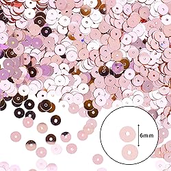 Mandala Crafts 20000 Rose Gold Sequins for Crafts