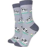 Women's Premium Comfort Animal Socks (cow) 4-10