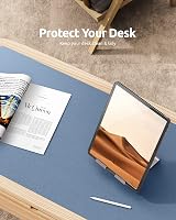 YSAGi Leather Desk Mat Large 60x35 cm Sea Blue Non-Slip Water Resistant view 7