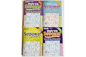 Lot of 4 Crazy for Sudoku Favorites Collection from The Penny Press Puzzles Volume Numbers 96, 111, 112, and 113